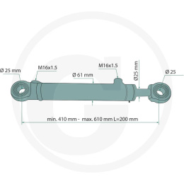 Siłownik hydrauliczny do wspomagania układu kierowniczego MTZ 689C503405215 agroveo