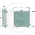 Chłodnica wody silnika 74702770 Case IH / New Holland agroveo