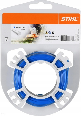 Żyłka tnąca okrągła, cicha STIHL Ø 1,6 mm x 19 m niebieska