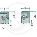 Uszczelniacz A25x62x7D 65654510002AW Ursus C-330