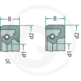 Uszczelniacz A40x65x10D 65654510114 Ursus C-330