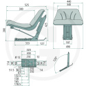 Siedzenie kubełkowe 65624000032PL Ursus C-330 C-360 AGTECH