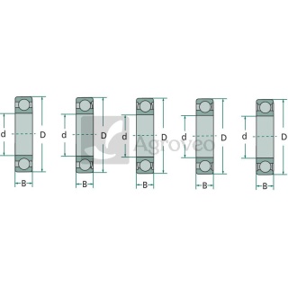 Łożysko kulkowe zwykłe 6305 2RS C3 5556305 2RS C3 F119200040030, X605515634000, 01179116, 095562370003010