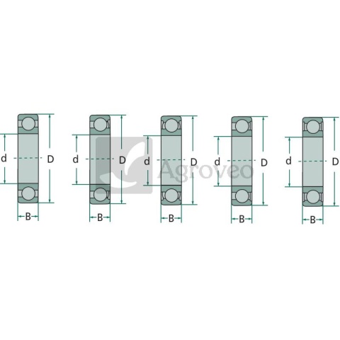 Łożysko kulkowe zwykłe 6305 2RS C3 5556305 2RS C3 F119200040030, X605515634000, 01179116, 095562370003010 Łożysko kulkowe zwykłe 6305 2RS C3 5556305 2RS C3 F119200040030, X605515634000, 01179116, 095562370003010