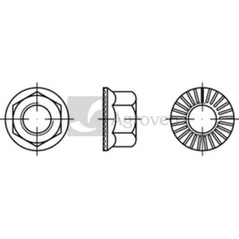 Nakrętka kołnierzowa M6x1 48588914 M06 E63524 Nakrętka kołnierzowa M6x1 48588914 M06 E63524
