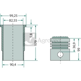 Zestaw naprawczy silnika 38002068 3054295R91