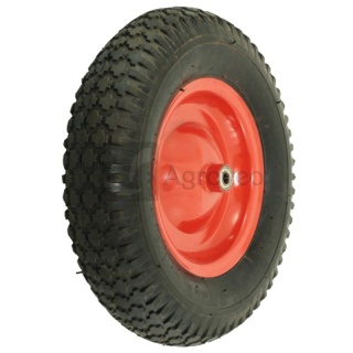 Koło opony pneumatyczne do taczki komplet z ośką mocującą 4.00-8 T400X8