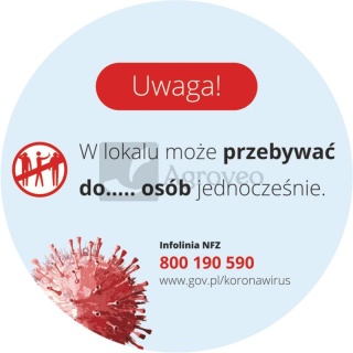 Naklejki "Ograniczenie osób w lokalu" 6273028