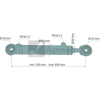 Siłownik hydrauliczny 65688276909 88.276.909, CJ2F-16-50/28/300