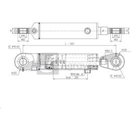 Siłownik hydrauliczny 6797214095711 7214/09-507/11