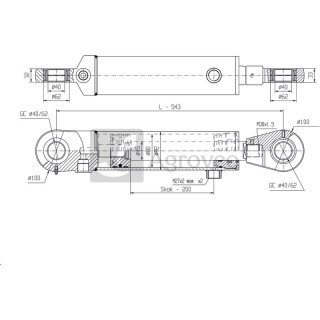 Siłownik hydrauliczny 6797214095711 7214/09-507/11