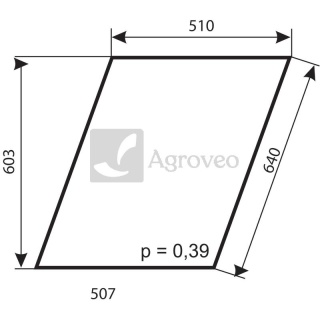 Szyba drzwi górna 19160620 28A