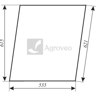Szyba górna okno lewe prawe do kabiny Koźmin stary nowy typ Ursus C330 C360 12341938 671