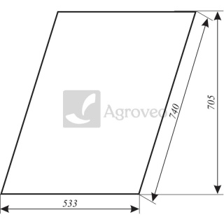 Szyba górna okno lewe prawe do kabiny Czeska stary nowy typ Ursus C330 C360 12343836 58