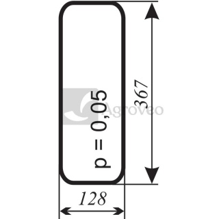 Szyba przednia dolna prawa hartowana płaska Ursus C-360 nr-57 / 31 19175574 31 = 57 = 106 = 141