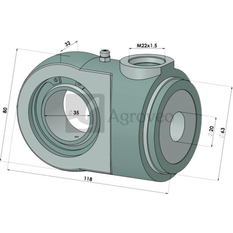 Końcówka cylindra KC63 11326624 Końcówka cylindra KC63 11326624