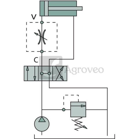 Zawór dławiący VRFB 90 1/4" 66785036015 85036015 Zawór dławiący VRFB 90 1/4" 66785036015 85036015