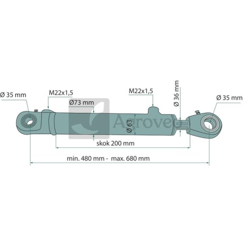 Siłownik hydrauliczny 6797274025011 CJ2F-16-63/36/200-00 Siłownik hydrauliczny 6797274025011 CJ2F-16-63/36/200-00