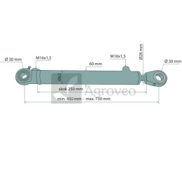 Siłownik hydrauliczny 679CJ2F5028250 CJ2F-16-50/28/250-00