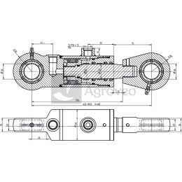 Siłownik hydrauliczny 679CJ2F5028400 CJ2F-16-50/28/400-00