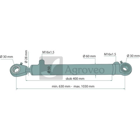 Siłownik hydrauliczny 679CJ2F5028400 CJ2F-16-50/28/400-00 Siłownik hydrauliczny 679CJ2F5028400 CJ2F-16-50/28/400-00