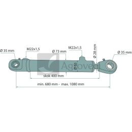 Siłownik hydrauliczny 679CJ2F6336400 CJ2F-16-63/36/400-00