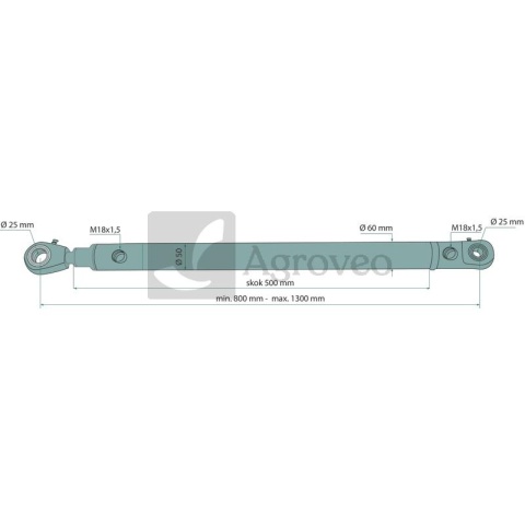 Siłownik hydrauliczny 679SMT25040500 SMT2AT.50.40.500-00 Siłownik hydrauliczny 679SMT25040500 SMT2AT.50.40.500-00