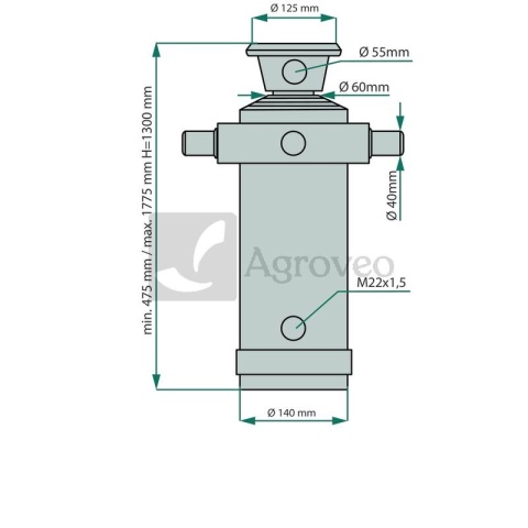 Silownik hydrauliczny 679ST41300 ST4MF.1300-00 Silownik hydrauliczny 679ST41300 ST4MF.1300-00