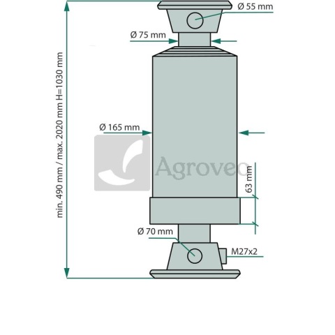 Siłownik hydrauliczny 679ST51530 ST5PW.1530-00