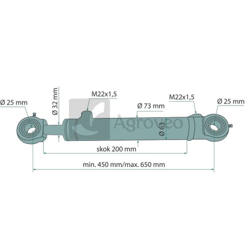 Siłownik hydr. Ursus C-385 i pochodne 65684276909 SMT2S.63.32.200, 84.276.909 Siłownik hydr. Ursus C-385 i pochodne 65684276909 SMT2S.63.32.200, 84.276.909