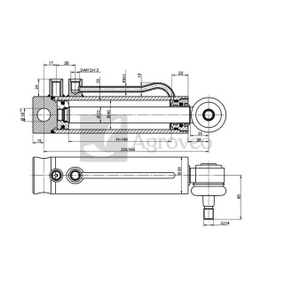 Siłownik hydrauliczny 6567009031M91 7009 031 M91