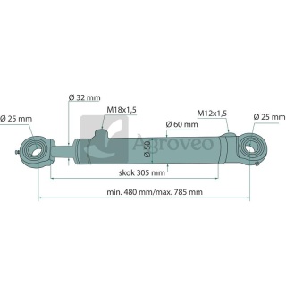 Siłownik hydrauliczny 65686409908 86.409.908, SMT 2S.50.32.305