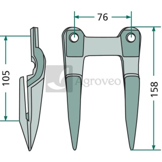 Bagnet podwójny 687506002004 5060/02-004/0