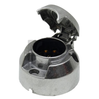 Gniazdo elektryczne przyczepy 7 pinowe uniwersalne 12 V obudowa aluminiowa 69343910 43910