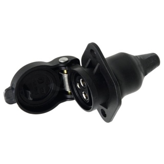 Gniazdo elektryczne przyczepy ciągnika 3-biegunowe 12V montaż na 2 śruby 69351305135 51305135