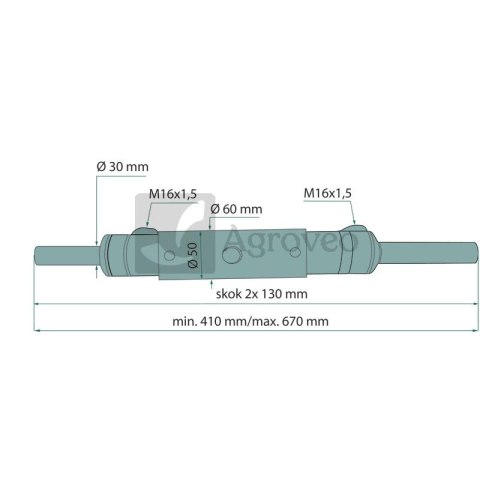 Siłownik hydrauliczny 65689276909 89.276.909 Siłownik hydrauliczny 65689276909 89.276.909