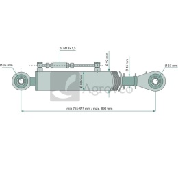 Siłownik hydrauliczny 667SMT28045125 STM28045125