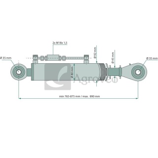 Siłownik hydrauliczny 667SMT28045125 STM28045125