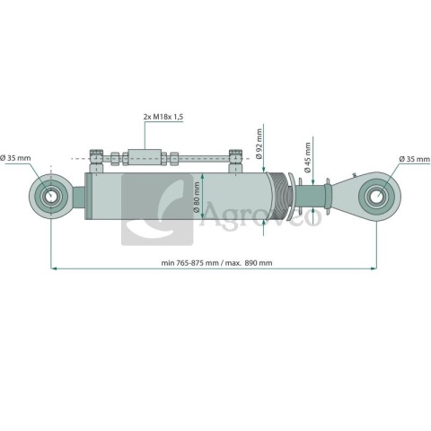 Siłownik hydrauliczny 667SMT28045125 STM28045125 Siłownik hydrauliczny 667SMT28045125 STM28045125