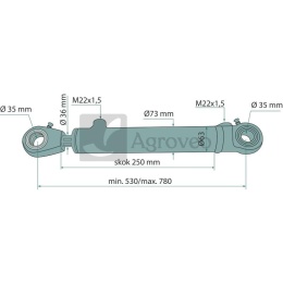 Siłownik hydrauliczny 656CJ2F6336250 CJ2F*63/36*250