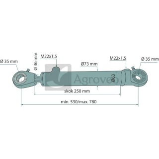Siłownik hydrauliczny 656CJ2F6336250 CJ2F*63/36*250