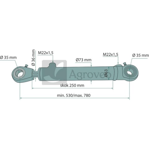 Siłownik hydrauliczny 656CJ2F6336250 CJ2F*63/36*250 Siłownik hydrauliczny 656CJ2F6336250 CJ2F*63/36*250