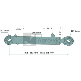 Siłownik hydrauliczny 6575025H200L410 50-25H200L410