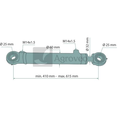 Siłownik hydrauliczny 6575025H200L410 50-25H200L410 Siłownik hydrauliczny 6575025H200L410 50-25H200L410