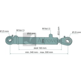 Siłownik hydrauliczny 687CJ24022160 5050/87-255/0, CJ2F*40/22*160Z, 5040995060, 5040995140
