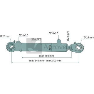 Siłownik hydrauliczny 687CJ24022160 5050/87-255/0, CJ2F*40/22*160Z, 5040995060, 5040995140
