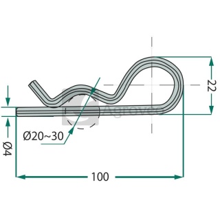 Zawleczka palca podajnika ślimakowego 687505004014-50 5050/04-014/0