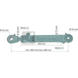 Siłownik hydrauliczny 6797274025010 CJ2F*63/36*200 ZN+U