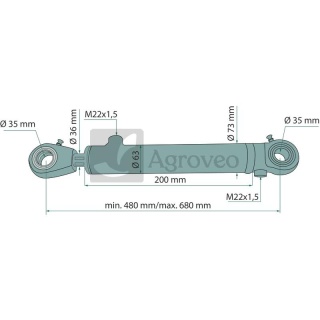 Siłownik hydrauliczny 6797274025010 CJ2F*63/36*200 ZN+U
