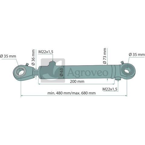 Siłownik hydrauliczny 6797274025010 CJ2F*63/36*200 ZN+U Siłownik hydrauliczny 6797274025010 CJ2F*63/36*200 ZN+U